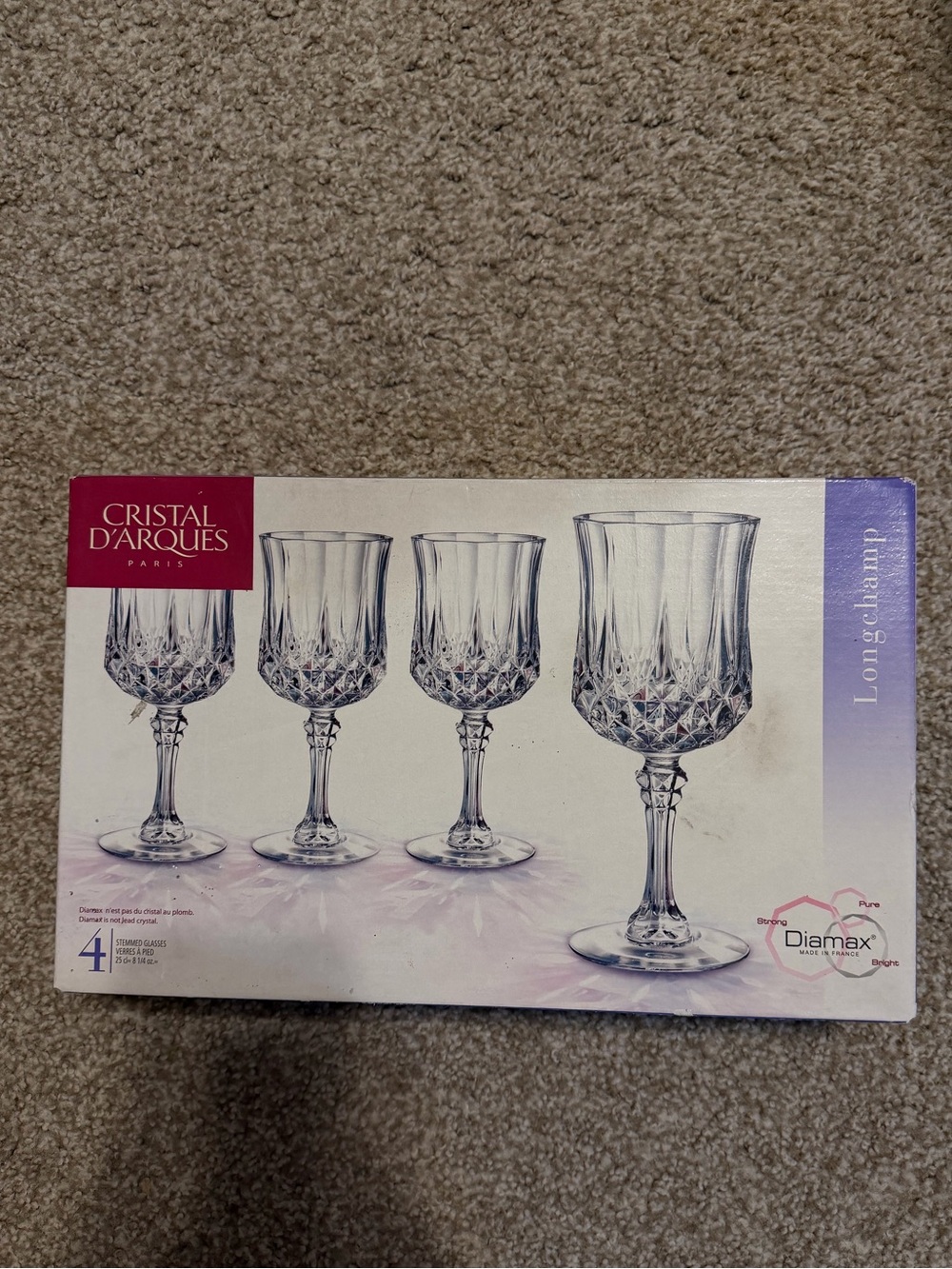 NWT CRISTAL D’ARQUES LONGCHAMP GLASSWARE